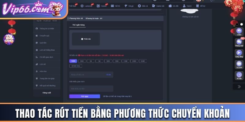 5 thao tác thu lợi nhuận về tài khoản bằng cách chuyển khoản