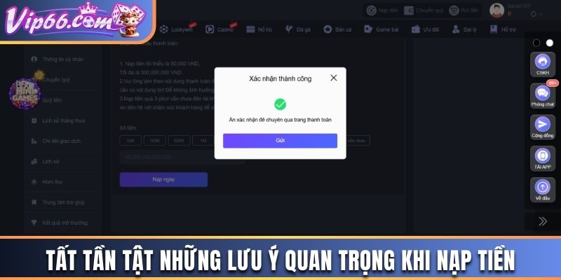 Tất tần tật những lưu ý quan trọng khi nạp tiền