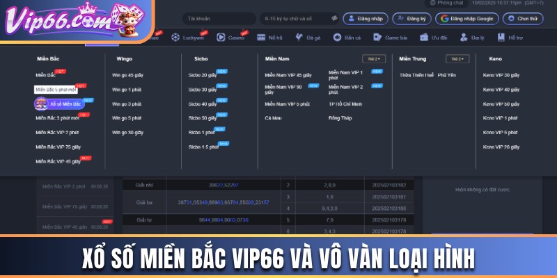 Xổ số miền Bắc Vip66