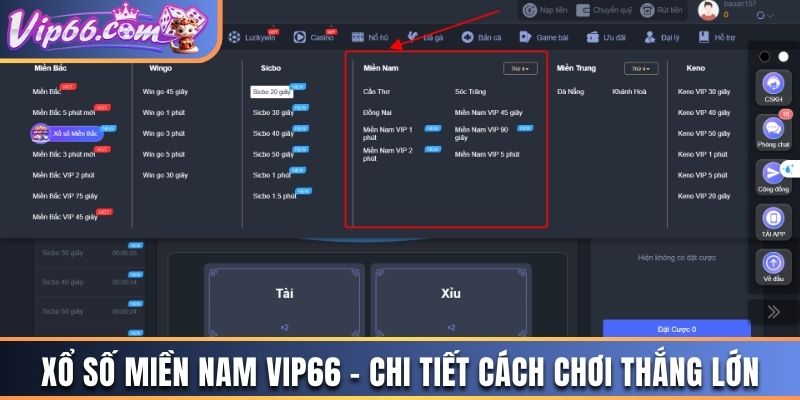 Xổ số miền Nam Vip66